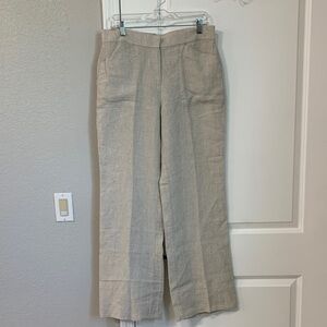 Chico's Light Tan Wide Leg Pants 100% Linen
